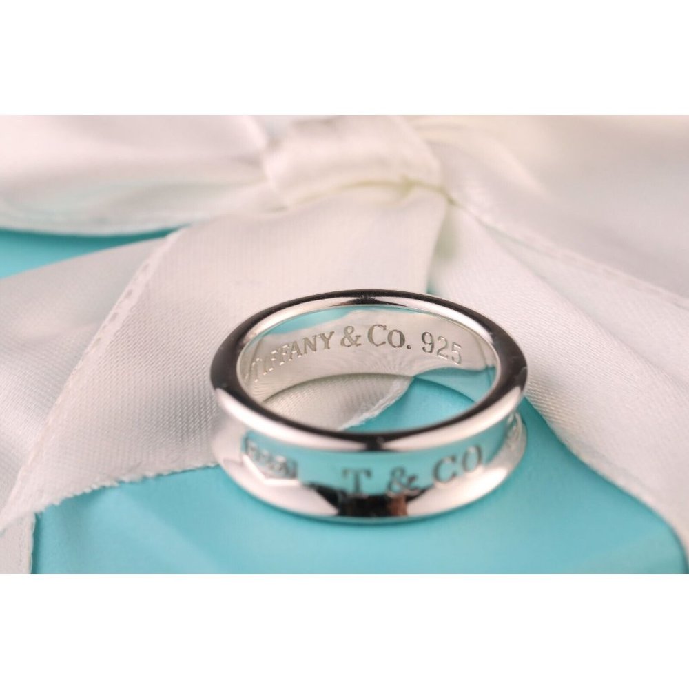 Tiffany & Co. 1997 Sterling Silver 925 1837 Concave Wedding Band Ring Size 7.25 - Picture 1 of 10